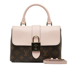 Louis Vuitton Monogram Locky Handbag Shoulder Bag Brown Pink Leather